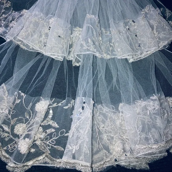 Flower girl dress with vail brand new !!